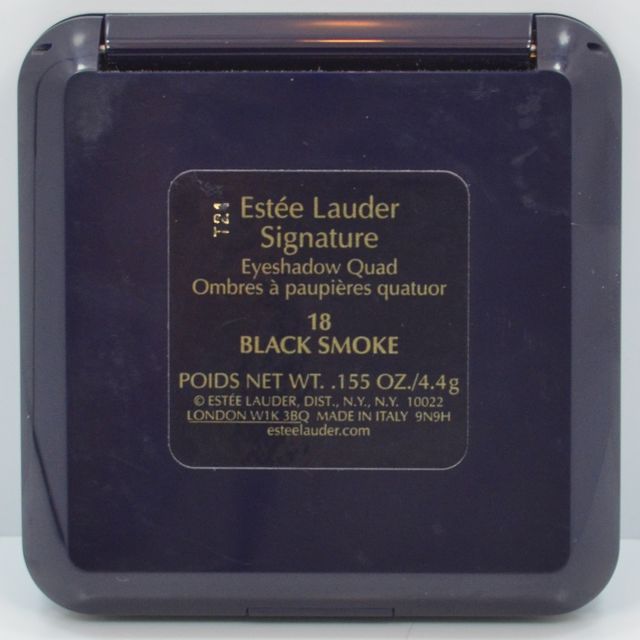 NEW Estee Lauder Signature EyeShadow Quad 18 Black Smoke 4.4g Brush 