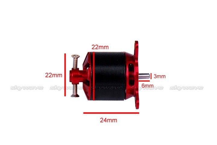 M2230 KV1780 125W RED EMP bulshless Motor for airplane RC US Stock 