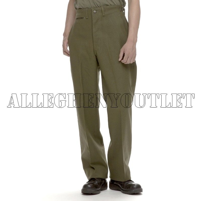 USGI MILITARY ARMY M1951 M 1951 Green Wool Pants ZIPPER FLY Cold 