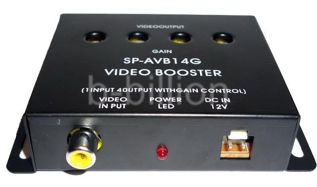 to 4 Video Amplifier Car Distribution RCA Splitter  