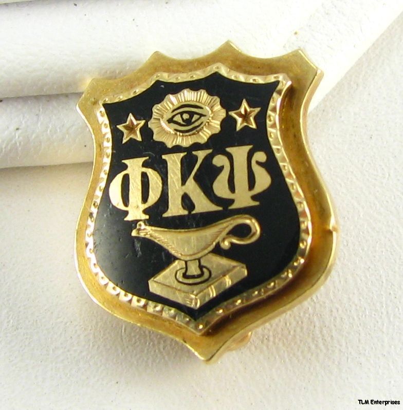PHI KAPPA PSI fraternity 1922 Shield 14k Gold BADGE PIN  