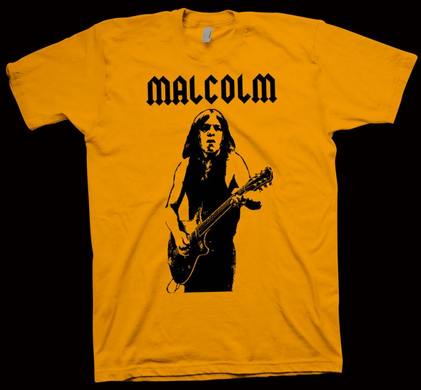 MALCOLM YOUNG T Shirt AC/DC METALLICA ACCEPT RATT lp cd  