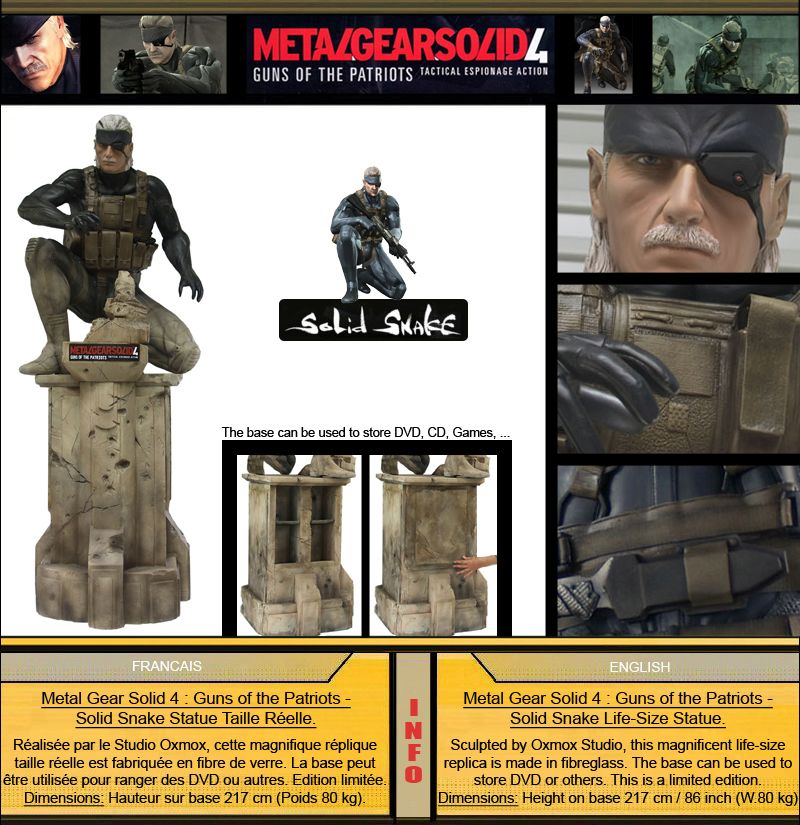 Metal Gear Solid 4 Snake Life Size Statue Oxmox (71)  