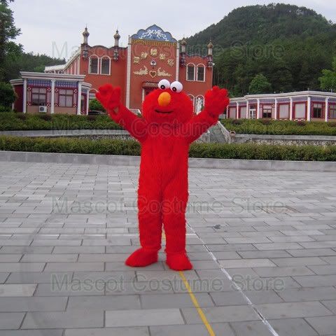   RED SESAME STREET ELMO MONSTER MASCOT COSTUME ADULT SIZE PARTY APPAREL