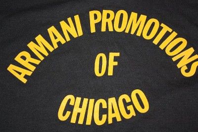   vtg 80s ARMANI PROMOTIONS Chicago shirt * SCREEN STARS * soft & thin