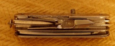 Sterling Engraved Swiss Army Style Pocket Knife  