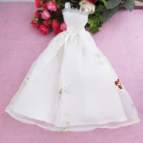 Princess Wedding Bridal Mini Dress Gown Skirt Party Clothes For Barbie 
