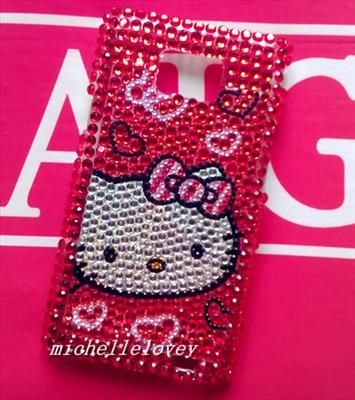 Hello Kitty Bling Diamond Crystal Back Cover Case for Samsung Galaxy 