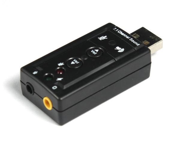 The USB Virtual 7.1 Channel Sound Adapter is a highly flexible audio 