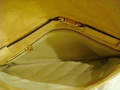 MARC JACOBS SANDY QUILTING QUILTED GOLD CLUTCH BAG  