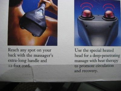 Sharper Image Hand Held Percussion Massager with Heat and Adjustable 
