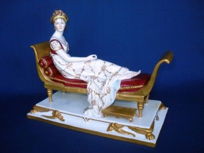   Dresden Porcelain Madame Recamier Figure Jacques Louis David  